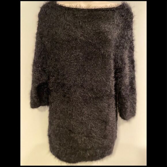 BEBE FUZZY METALLIC SOFT OVERSIZED SWEATER S - Picture 2 of 11